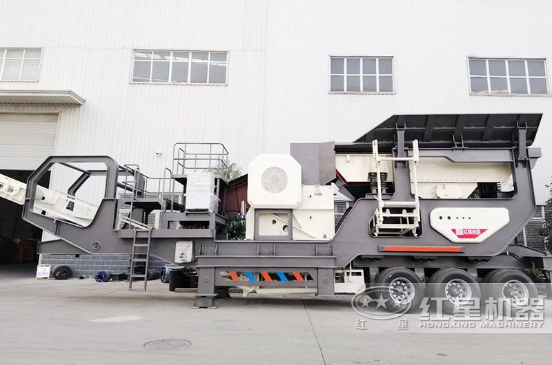 移動車載碎石機圖片、配鄂破機
