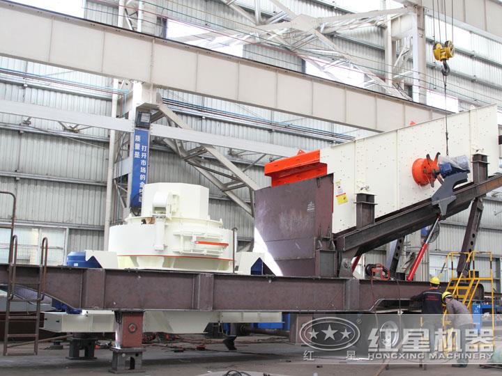 移動柴油打砂機(jī)，柴油發(fā)電+電動機(jī)供能