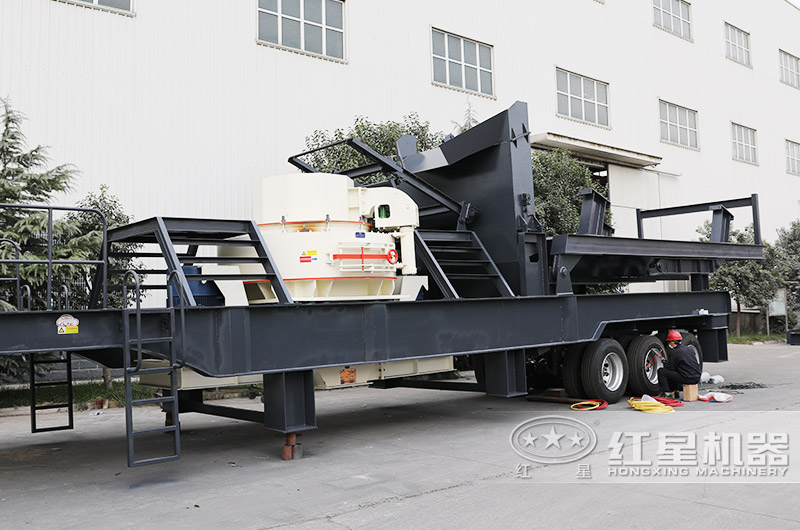 移動沖擊式制砂機，碎砂+篩分，級配合理