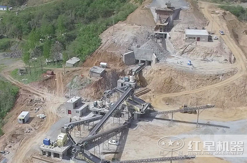 破碎現(xiàn)場航拍圖